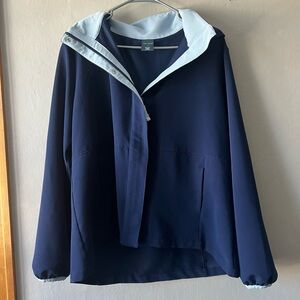 Tek Gear Hooded Full Zip Lightweight Blue Jacket Size XL